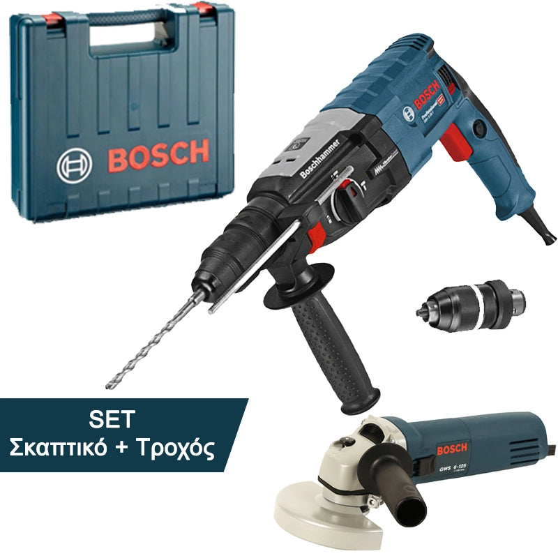 ΣΚΑΠΤΙΚΟ BOSCH 2-28 + ΤΡΟΧΟΣ BOSCH GWS 6-125ΜΜ 670W ΣΕΤ ΠΡΟΣΦΟΡΑΣ ΔΩΡΟ ΚΑΛΕΜΙΑ/ΤΡΥΠΑΝΑΚΙΑ