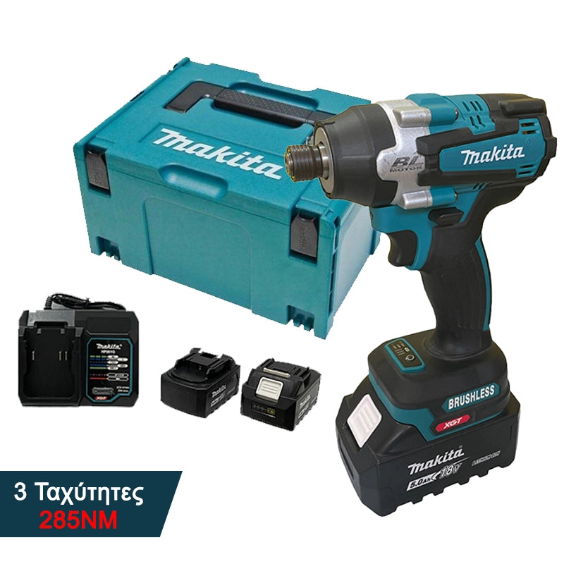Set Makita Δραπανοκατσάβιδο DWE 550 + Παλμικό κατσαβίδι DTD148 x4 μπαταρίες