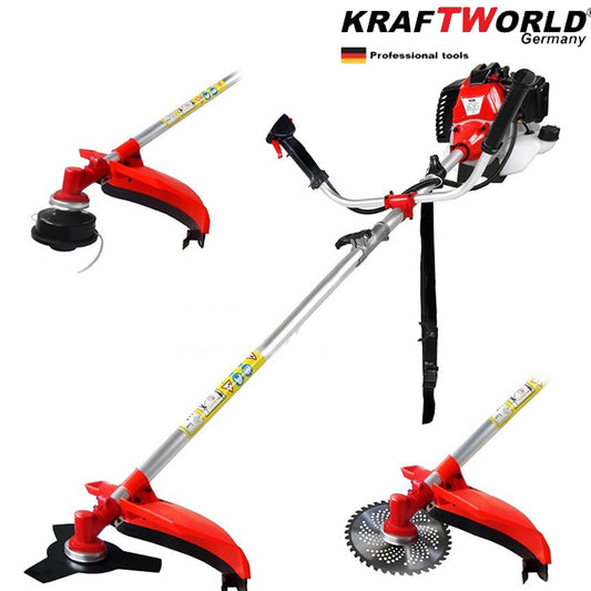 Χορτοκοπτικό βενζίνης kraftworld 74 κυβικά 4 ίππους με πολλά παρελκόμενα